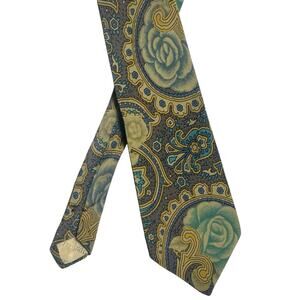 Vintage Pierre Balmain Handmade Silk Tie Paisley Floral Abstract Paris Italy EUC